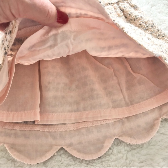 JANIE AND JACK PINK SHIRT w/ BOW & TWEED LINED SKIRT - Picture 6 of 12